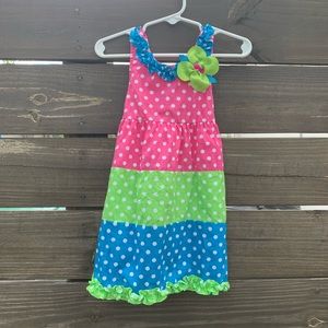 Polka Dot Colorblock Dress
